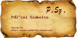 Pécsi Szabolcs névjegykártya